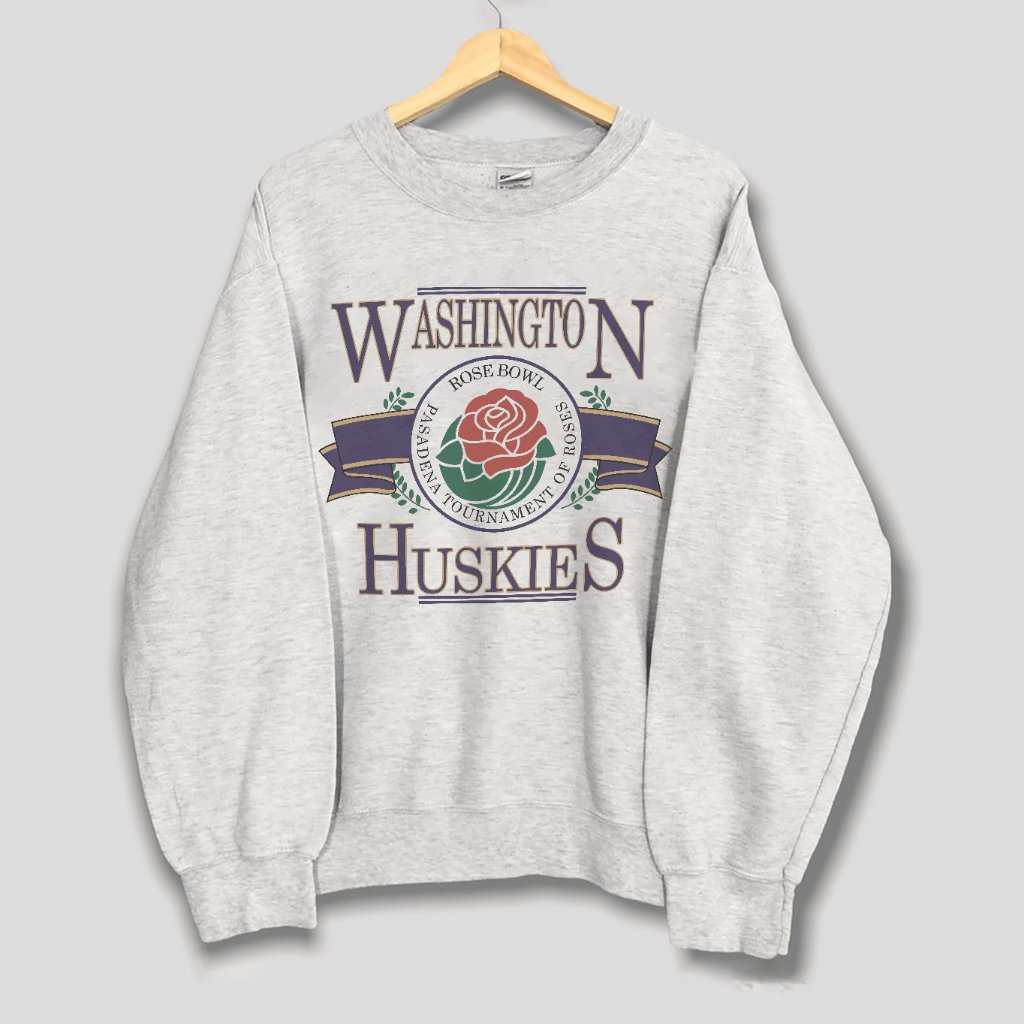 Vintage University Of Washington Huskies Football Rose Bowl Sweatshirt Ncaa Tee